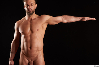 Larry Steel  1 arm flexing front view nude 0003.jpg